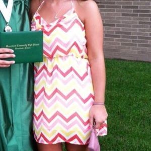 Chevron Chiffon Dress